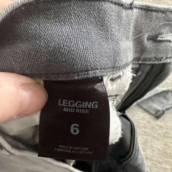 Express mid rise denim legging grey size 6 - Picture 4 of 4